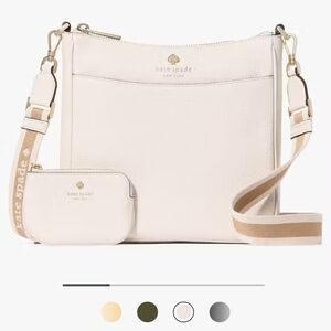 Kate Spade Cream Crossbody Bag with Gold Accents